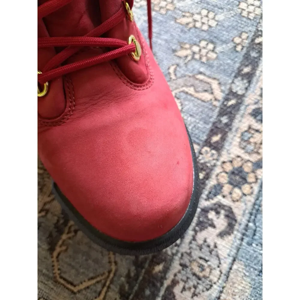 Timberland Men's Field Waterproof Dark Red Nubuck Boots Mens Size 7.5